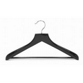 Deluxe Black Wooden Suit Hanger w/Non-Slip Bar